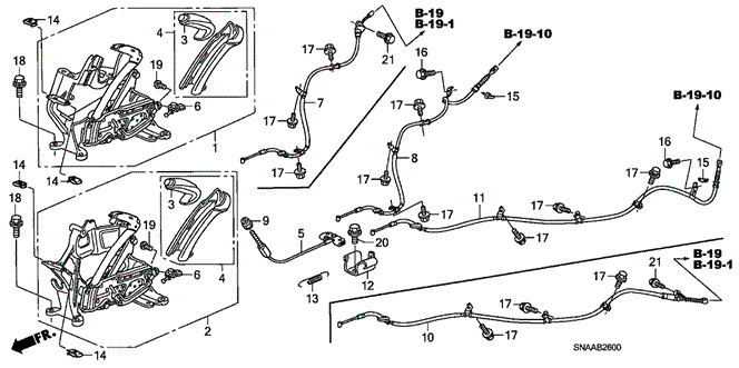 CHASSIS/PARKING BRAKE for 2009 Honda CIVIC SEDAN #1