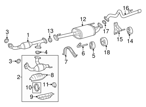 EXHAUST SYSTEM/EXHAUST COMPONENTS for 2013 Toyota FJ Cruiser #1