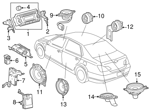 BODY/SOUND SYSTEM for 2012 Toyota Avalon #1