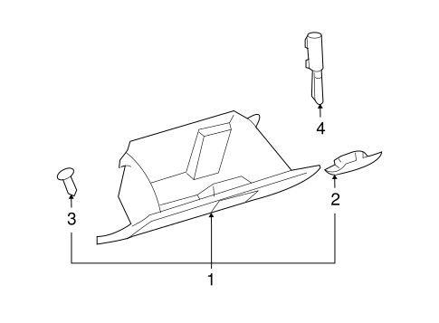 BODY/GLOVE BOX for 2014 Toyota FJ Cruiser #1