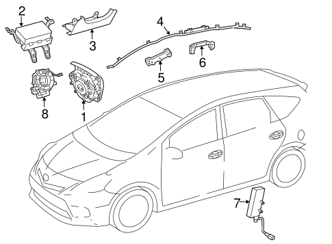 ELECTRICAL/AIR BAG COMPONENTS for 2014 Toyota Prius V #1
