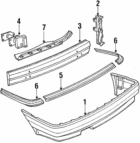 Bumper & Components - Rear for 1990 Audi 80 Quattro #0