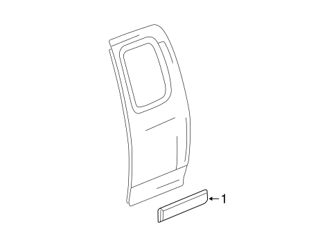 Canyon EXTERIOR TRIM - REAR DOOR