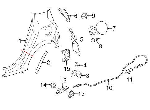 BODY/QUARTER PANEL & COMPONENTS for 2016 Toyota Prius C #1