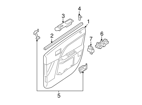 Body/Interior Trim - Front Door for 2007 Ford Five Hundred #1