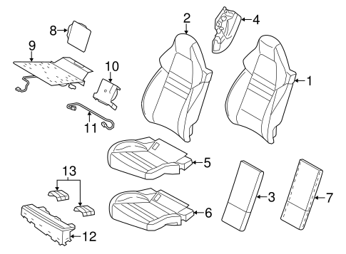 Panamera REAR SEAT COMPONENTS 2