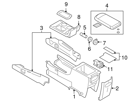 Body/Console for 2009 Ford Taurus X #1
