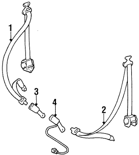 ELECTRICAL/FRONT SEAT BELTS for 1996 Toyota Paseo #1