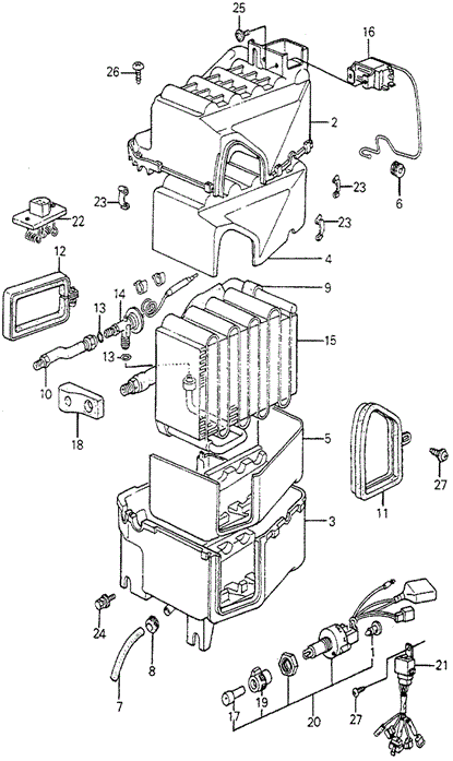 Body/Air Conditioning/A/C Unit - Switch for 1983 Honda ACCORD HATCHBACK #1