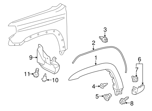 BODY/EXTERIOR TRIM - FENDER for 2015 Toyota 4Runner #1