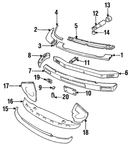 XJS BUMPER & COMPONENTS - FRONT