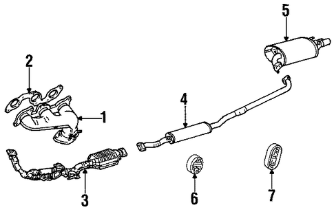 EXHAUST SYSTEM/EXHAUST MANIFOLD for 1997 Toyota Avalon #1
