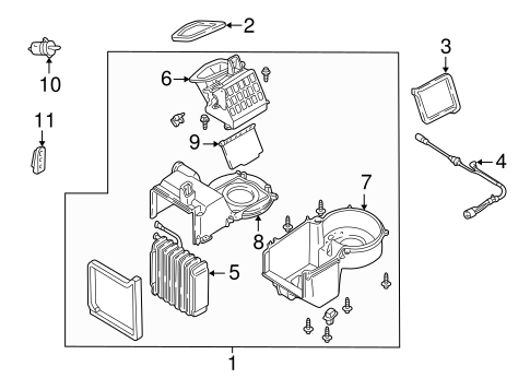 HVAC/Evaporator Components for 2002 Ford Escape #1
