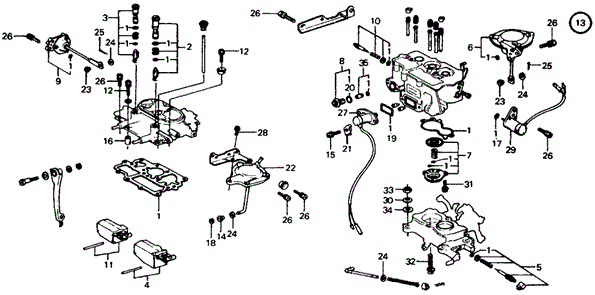 ENGINE/CARBURETOR ('76) for 1976 Honda CIVIC HATCHBACK #1