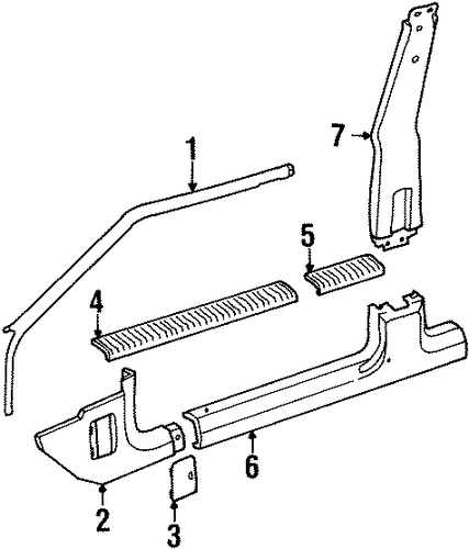 Cherokee INTERIOR TRIM - PILLARS