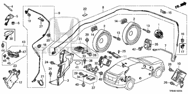 Antenna - Speaker for 2011 Honda Accord Crosstour #0