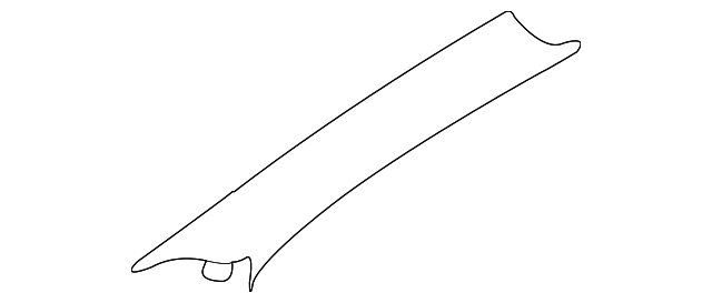 C2S43227LFJ Деталь WINDSHIELD PILLAR TRIM, RIGHT