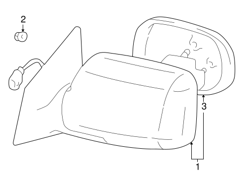 BODY/OUTSIDE MIRRORS for 2002 Toyota Echo #1