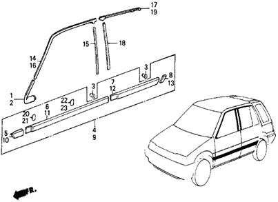 Side Protector for 1984 Honda Wagovan #0