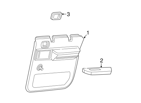 Yukon XL 1500 INTERIOR TRIM - REAR DOOR