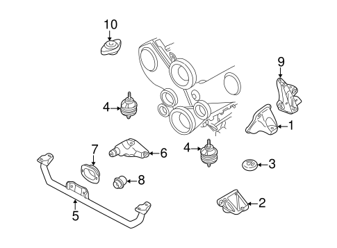 Engine & Trans Mounting for 2001 Audi A6 #0
