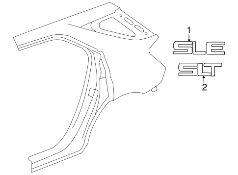 Exterior Trim - Quarter Panel for 2012 GMC Terrain #0