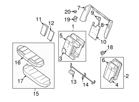 Body/Front Seat Components for 2012 Nissan Altima #4