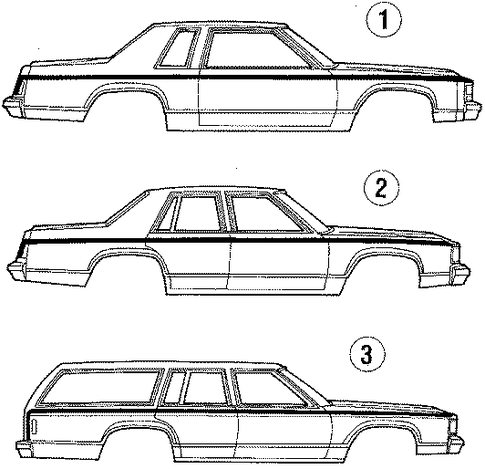 LTD Crown Victoria STRIPE TAPE