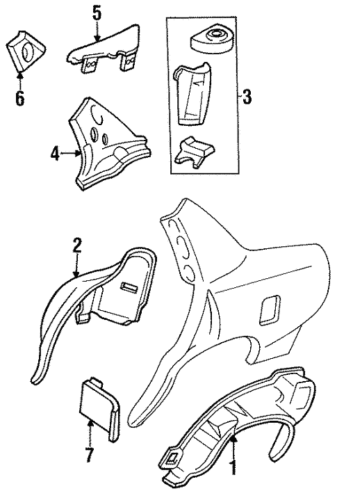 Inner Structure for 1998 Oldsmobile 88 #0
