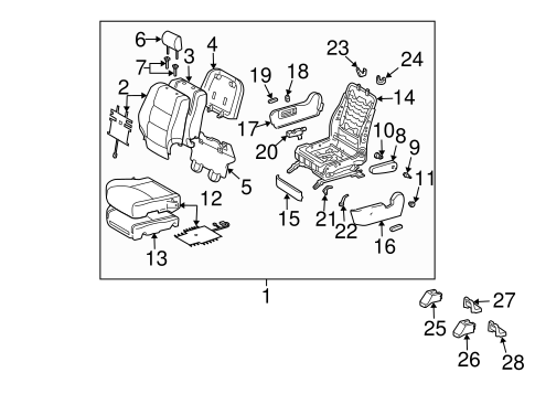 BODY/FRONT SEAT COMPONENTS for 2004 Toyota Highlander #1