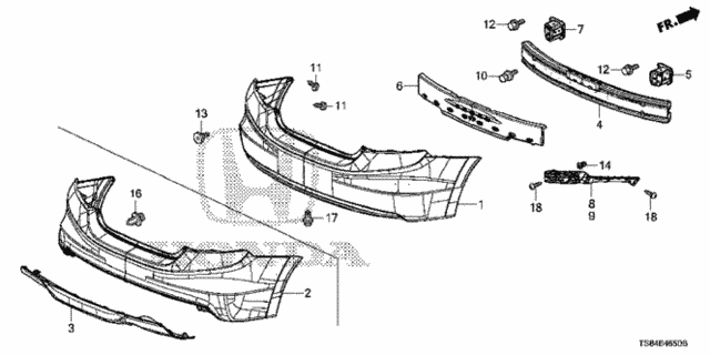 Rear Bumper (-'13) for 2012 Honda CIVIC COUPE #0