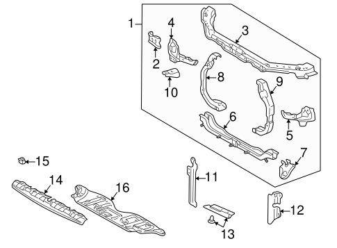 BODY/RADIATOR SUPPORT for 1997 Toyota Camry #1