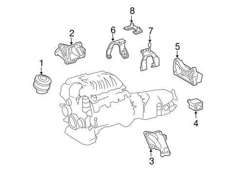 Engine & Trans Mounting for 2004 Mercedes-Benz SL 600 #0