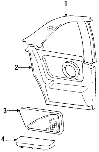 Thunderbird INTERIOR TRIM - QUARTER PANELS