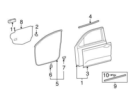 BODY/DOOR & COMPONENTS for 2010 Toyota Tundra #3