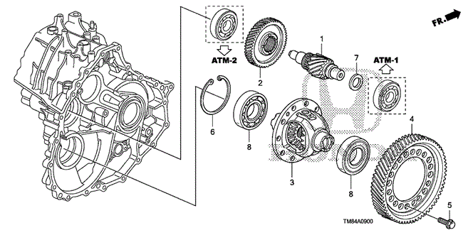 TRANSMISSION - AUTOMATIC/AT DIFFERENTIAL for 2012 Honda INSIGHT #1