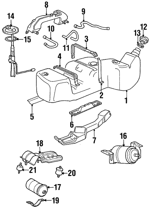 Fuel System Components for 1994 Audi Cabriolet #0