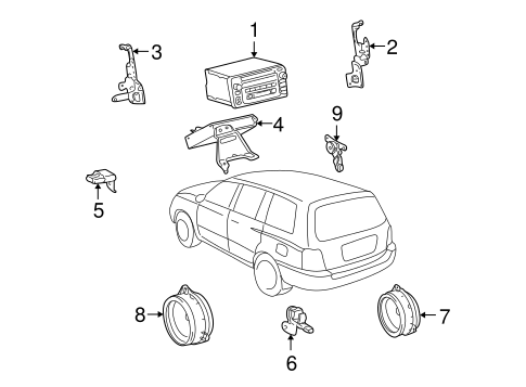 BODY/SOUND SYSTEM for 2003 Toyota Highlander #1