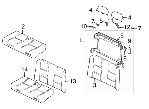 9-3 REAR SEAT COMPONENTS 2