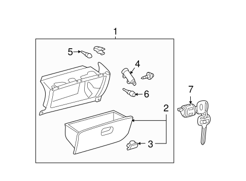 BODY/GLOVE BOX for 2006 Toyota Solara #1