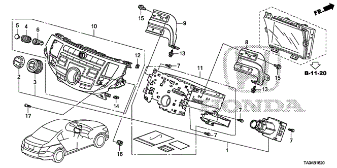 ELECTRICAL / EXHAUST / HEATER / FUEL/CENTER MODULE (NAVIGATION) for 2012 Honda ACCORD SEDAN #1