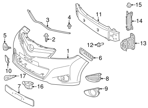 BODY/BUMPER & COMPONENTS - FRONT for 2014 Toyota Yaris #3