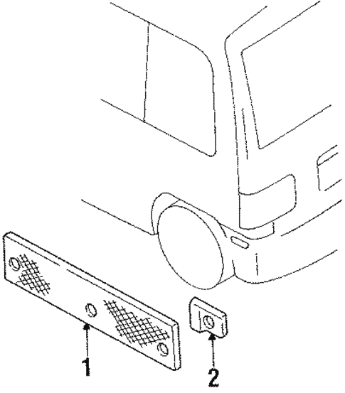 Side Reflector for 1989 Mazda MPV #0