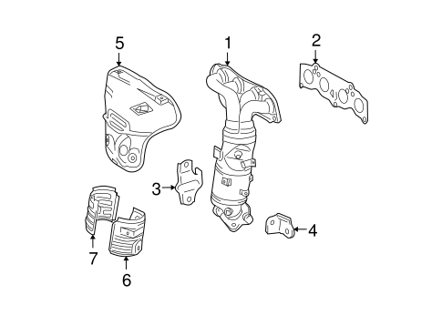 EXHAUST SYSTEM/EXHAUST MANIFOLD for 2007 Toyota Solara #1