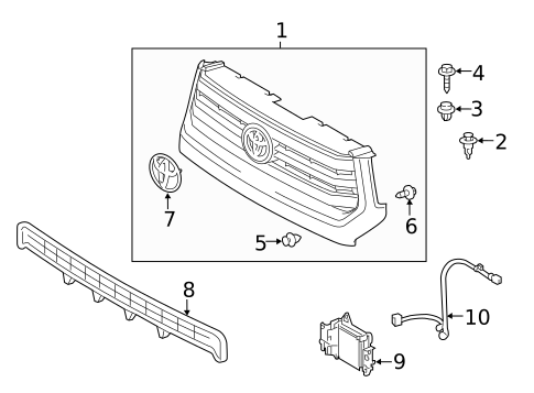 Body/Grille & Components for 2017 Toyota Tundra #1