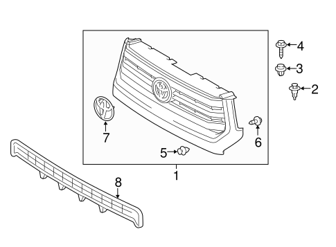 BODY/GRILLE & COMPONENTS for 2016 Toyota Tundra #1