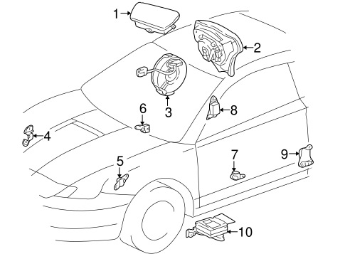 ELECTRICAL/AIR BAG COMPONENTS for 2002 Toyota Celica #2