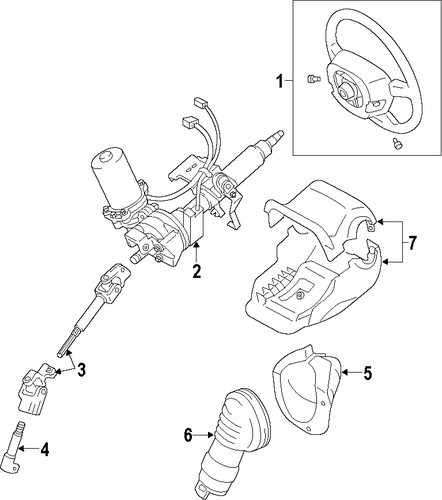 STEERING/STEERING COLUMN for 2015 Toyota Prius Plug-In #1