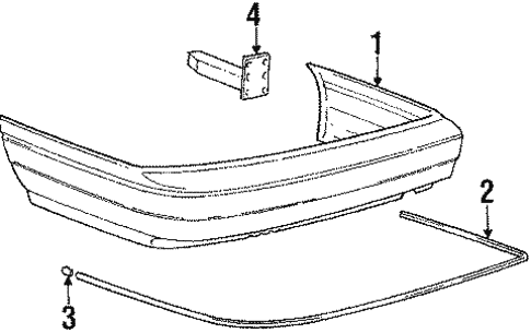 Bumper & Components - Rear for 1993 Hyundai Sonata #0