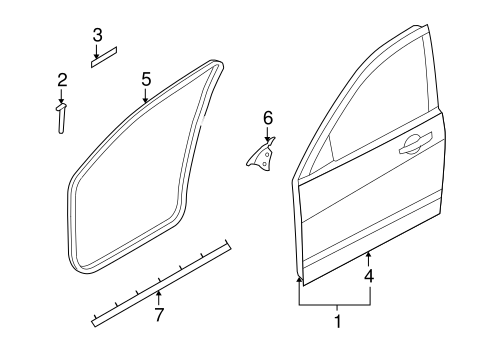 Body/Door & Components for 2009 Ford Focus #2